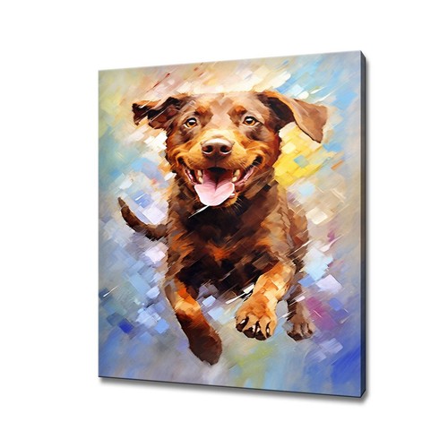 Stampa tela animale cane - su,