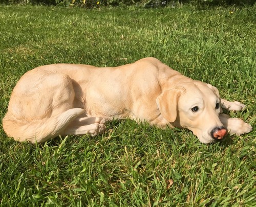 Golden labrador figurine large - golden,