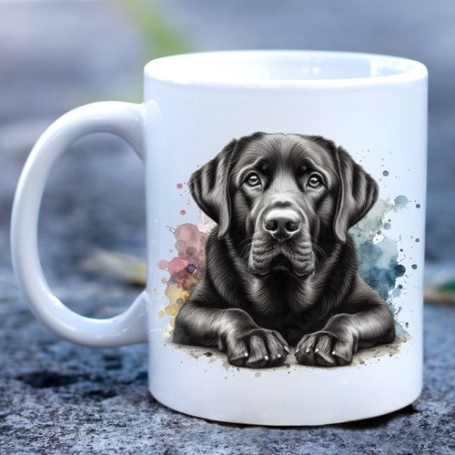 Black labrador dog mug ideal - mug,
