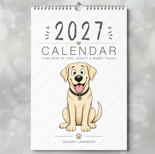Calendario labrador dorato - a4,