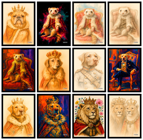 Poster animali vintage alla